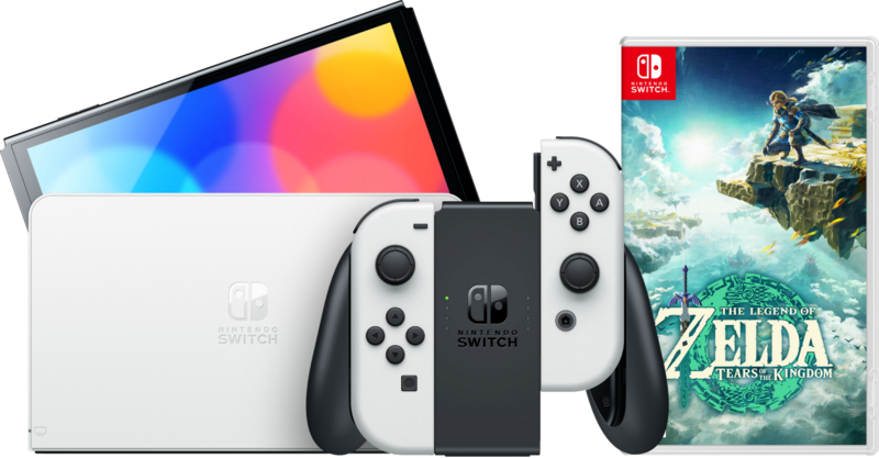 Aanbieding Nintendo Switch OLED Wit + Zelda: Tears of the Kingdom