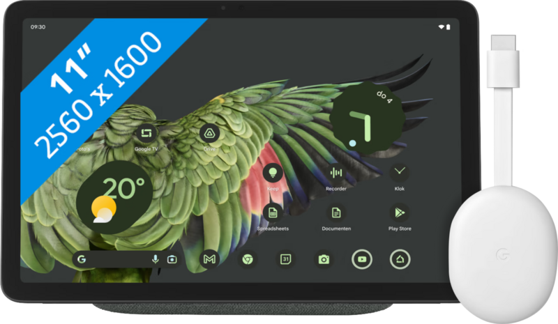 Aanbieding Google Pixel Tablet 128GB Wifi Grijs + Chromecast 4K met Google TV