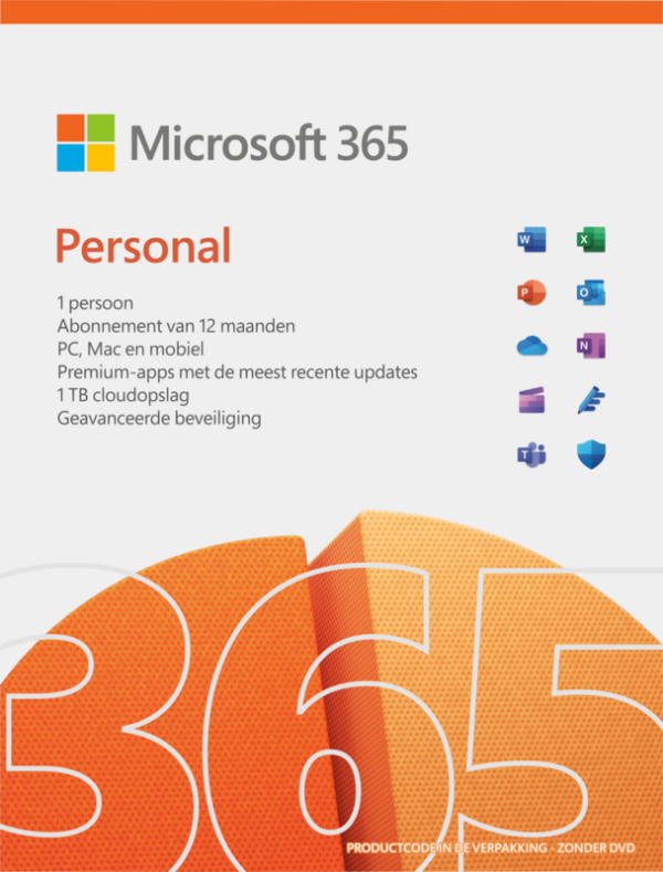 Aanbieding Microsoft Office 365 Personal NL Abonnement 1 jaar