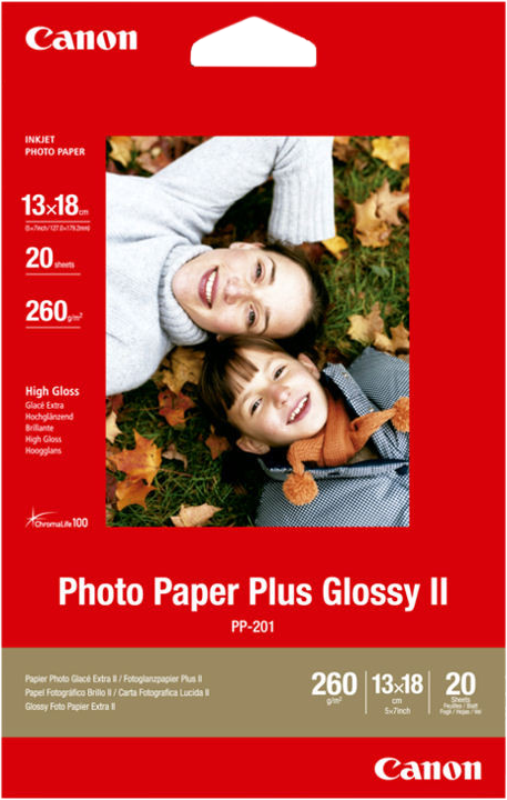 Aanbieding Canon PP-201 Glossy Plus Fotopapier 20 Vellen 13 x 18 cm