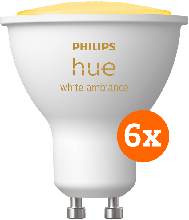 Aanbieding Philips Hue White Ambiance GU10 6-Pack
