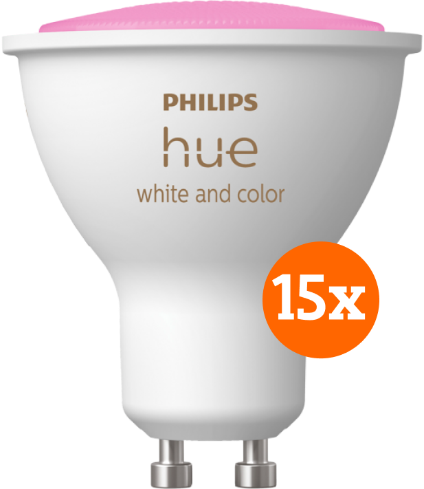 Aanbieding Philips Hue White and Color GU10 15-pack