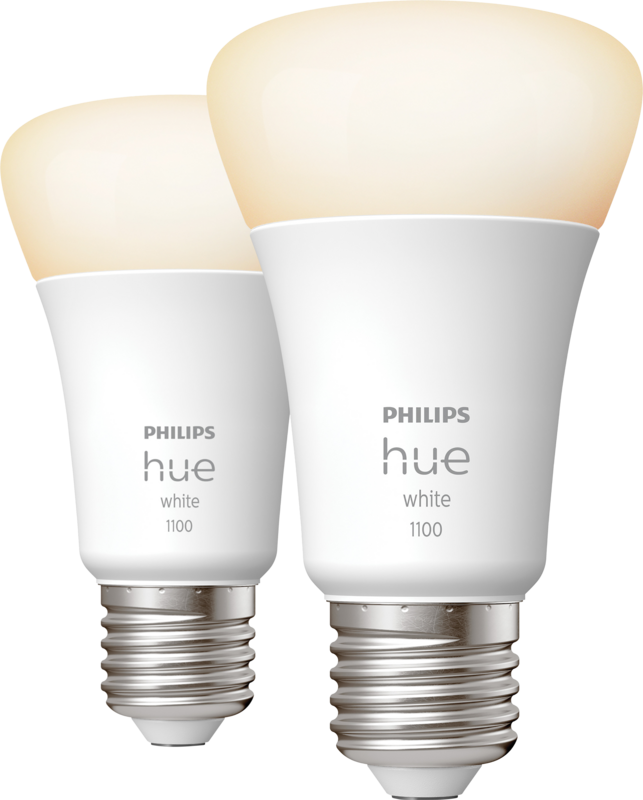 Aanbieding Philips Hue White E27 1100lm Duo pack