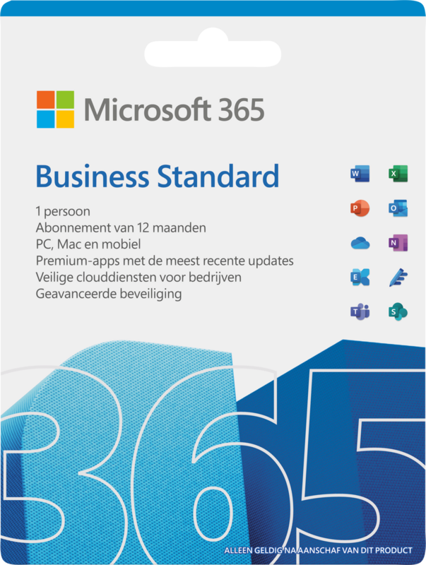 Aanbieding Microsoft Office 365 Business Standard EN 1 jaar Abonnement