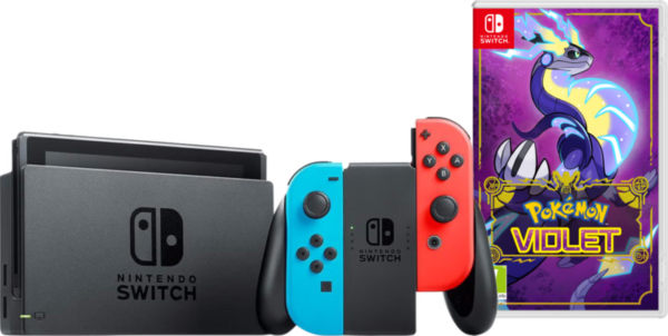 Aanbieding Nintendo Switch Rood/Blauw + Pokémon Violet