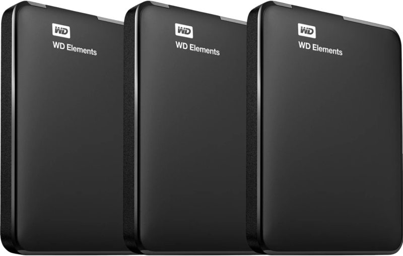 Aanbieding WD Elements Portable 2TB 3-Pack