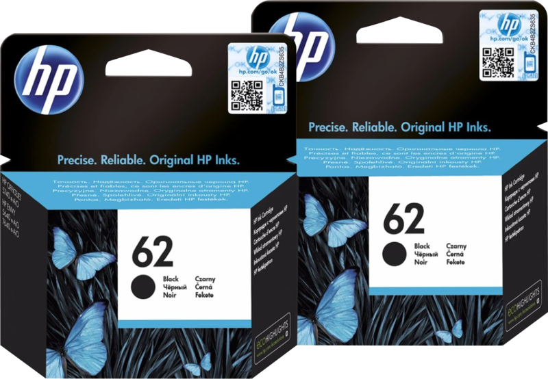 Aanbieding HP 62 Cartridges Zwart Duo Pack