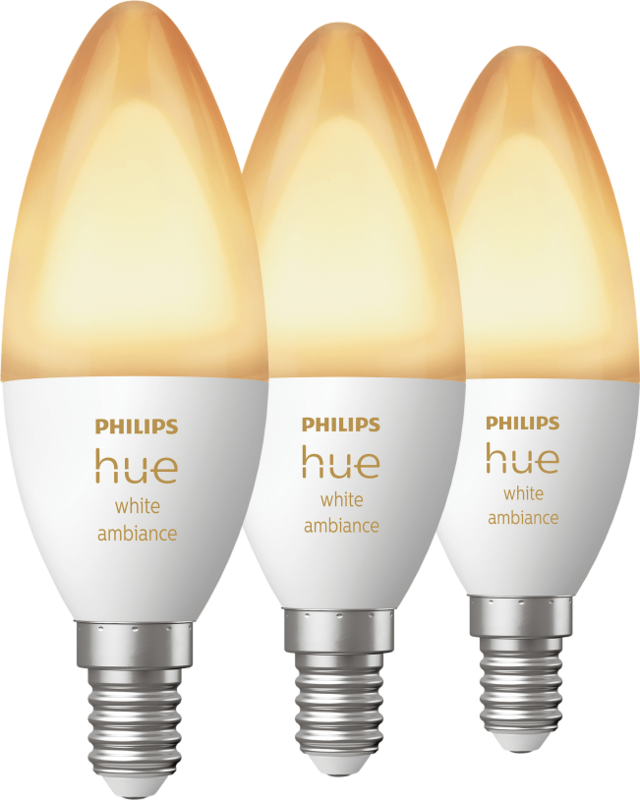 Aanbieding Philips Hue White Ambiance E14 3-pack