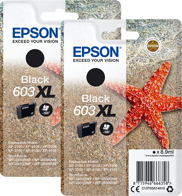 Aanbieding Epson 603XL Cartridges Zwart Duo Pack