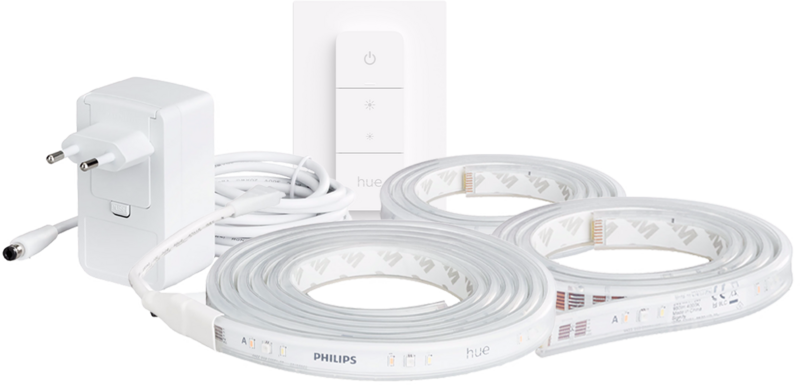 Aanbieding Philips Hue Lightstrip Plus White & Color 5 m Basisset + dimmer