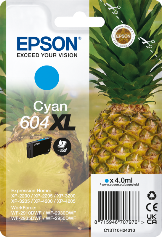 Aanbieding Epson 604XL Cartridge Cyaan