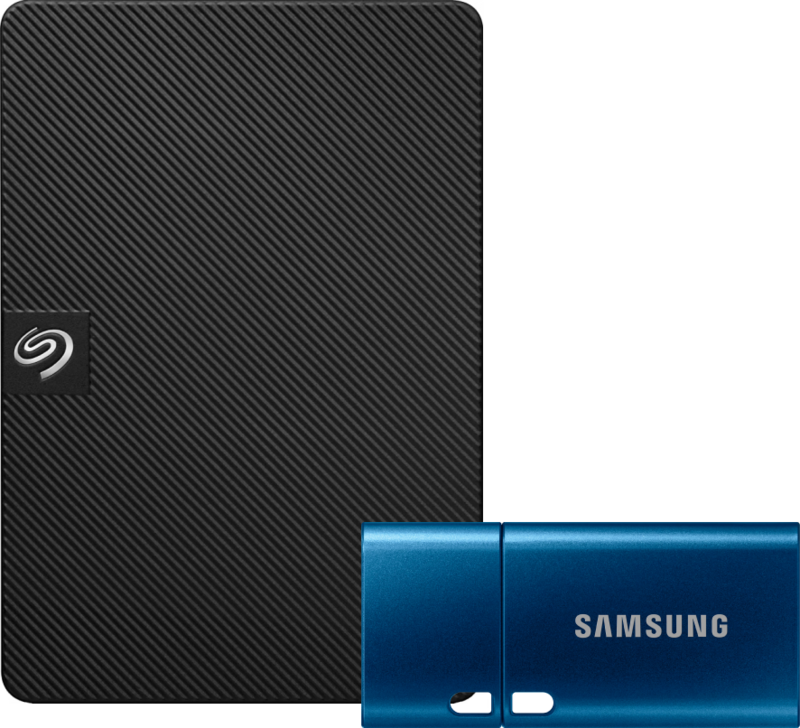 Aanbieding Seagate Expansion Portable 1TB + Samsung USB-C Flash Drive 128GB