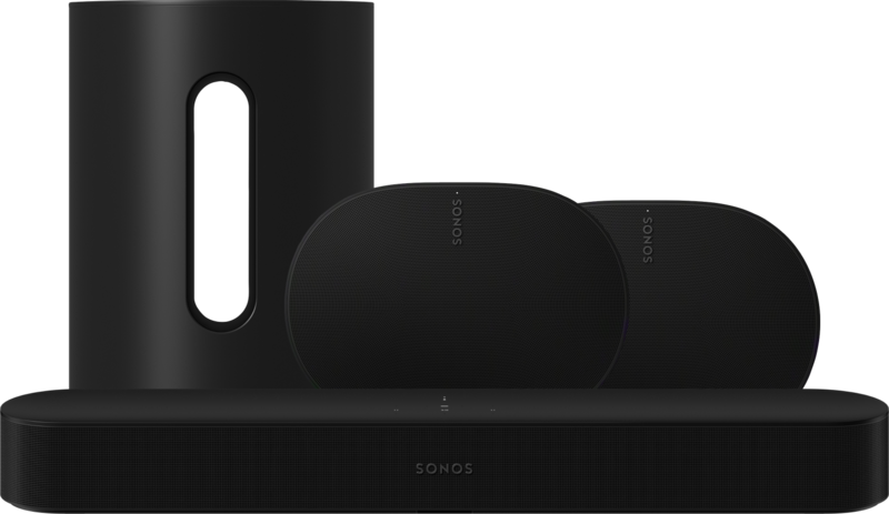 Aanbieding Sonos Beam Gen2 Zwart + 2x Era 300 Zwart  + Sub Mini Zwart