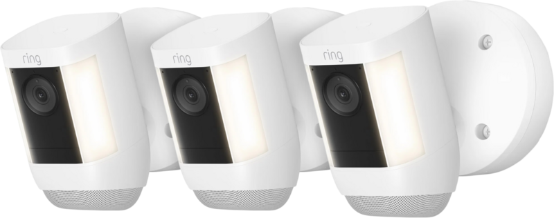 Aanbieding Ring Spotlight Cam Pro - Wired - Wit - 3-pack