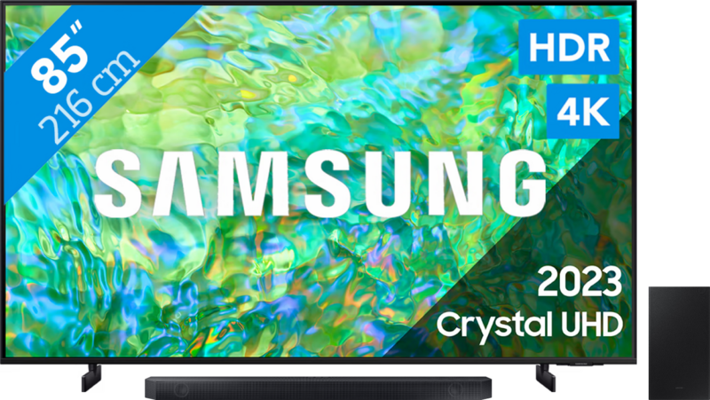 Aanbieding Samsung Crystal UHD 85CU8000 (2023) + Soundbar