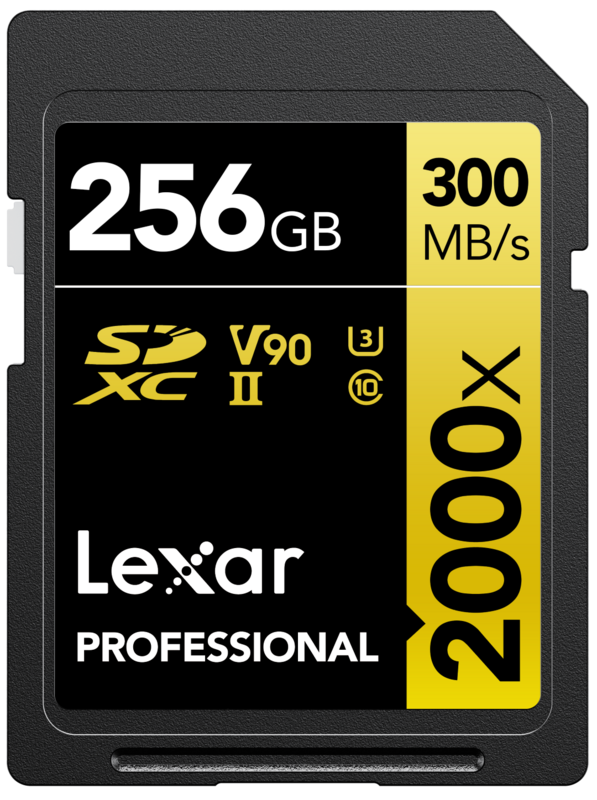 Aanbieding Lexar Professional 2000x GOLD 256GB SDXC