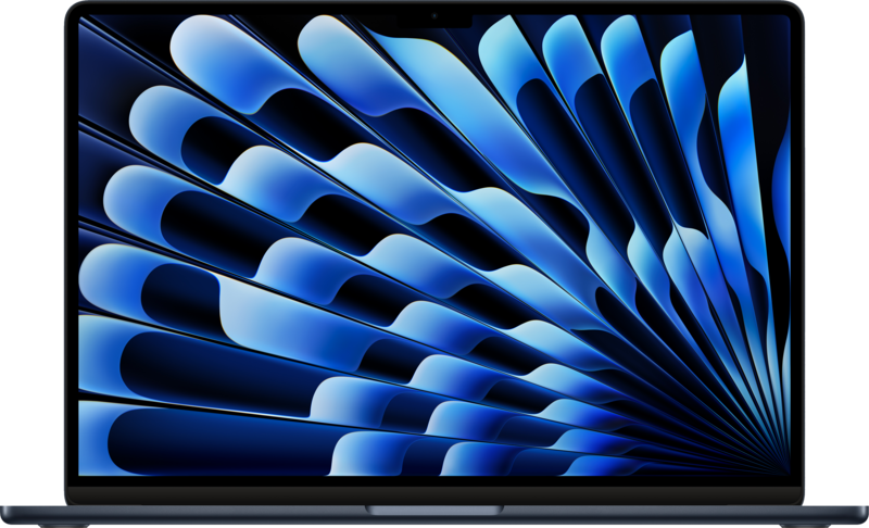 Aanbieding Apple MacBook Air 15 inch (2024) M3 (8 core CPU/10 core GPU) 8GB/256GB Middernacht QWERTY