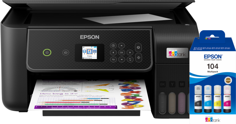 Aanbieding Epson EcoTank ET-2871 + 1 set extra inkt
