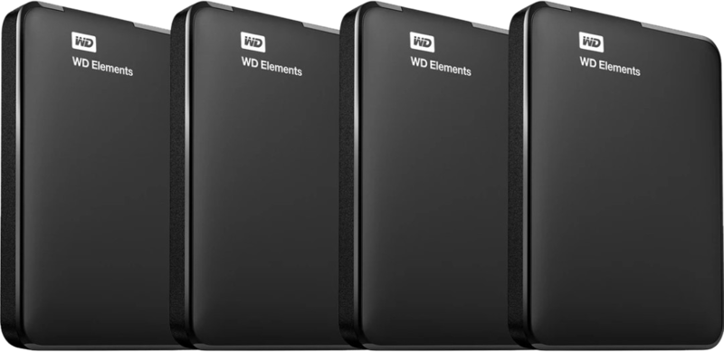 Aanbieding WD Elements Portable 4TB 4-Pack