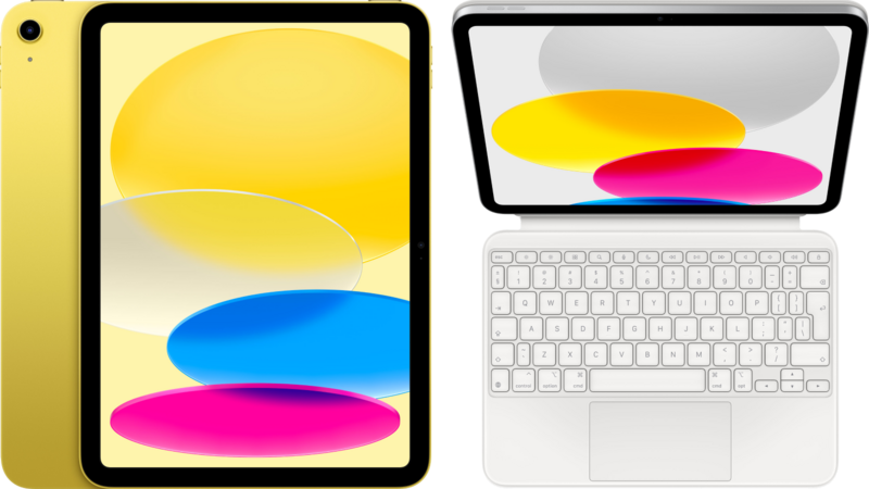 Aanbieding Apple iPad (2022) 10.9 inch 64GB Wifi Geel + Magic Keyboard Folio