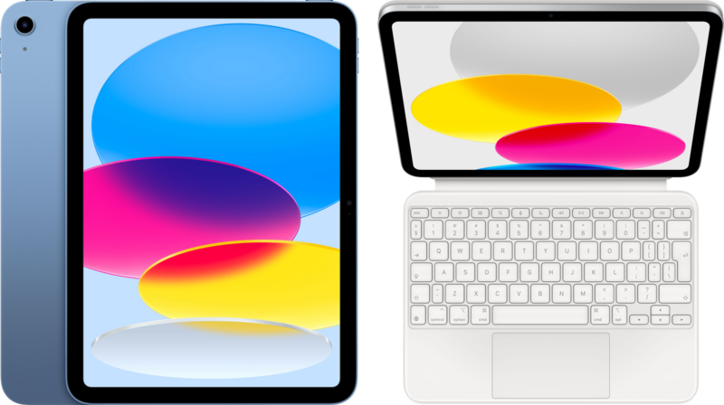 Aanbieding Apple iPad (2022) 10.9 inch 64GB Wifi Blauw + Magic Keyboard Folio
