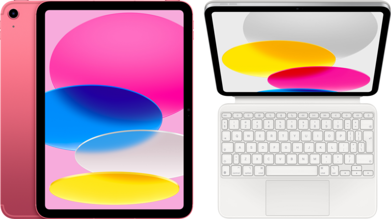 Aanbieding Apple iPad (2022) 10.9 inch 256GB Wifi + 5G Roze + Magic Keyboard Folio