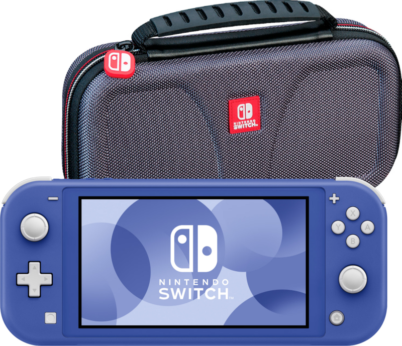 Aanbieding Nintendo Switch Lite Blauw + Bigben Beschermtas