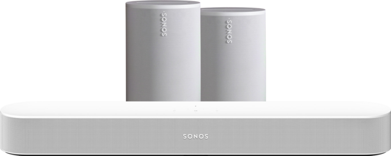 Aanbieding Sonos Beam Gen2 Wit + 2x Era 100 Wit