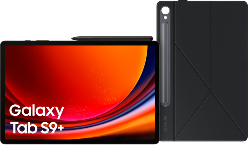 Aanbieding Samsung Galaxy Tab S9 Plus 12.4 inch 256GB Wifi Zwart + Book Case Zwart