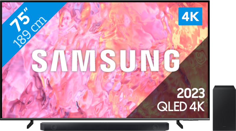 Aanbieding Samsung QLED 75Q64C (2023) + soundbar