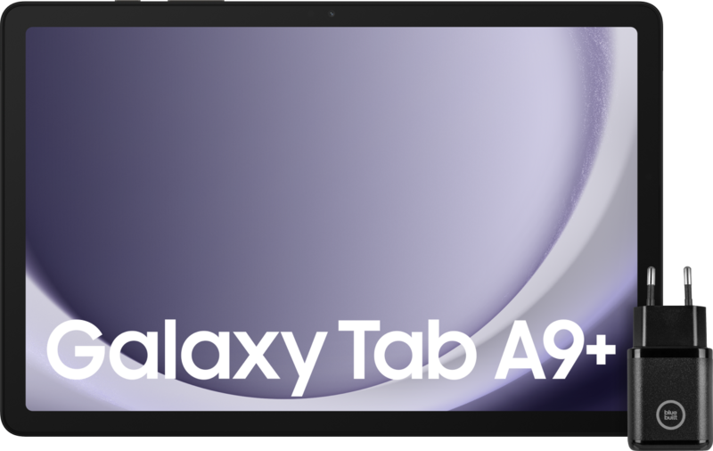 Aanbieding Samsung Galaxy Tab A9 Plus 11 inch 64GB Wifi + 5G Grijs + BlueBuilt Oplader